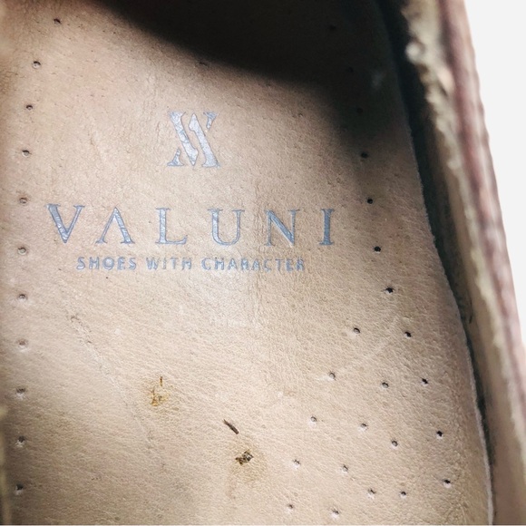 Valuni Brown Pebbled Leather Buckled Strap Oxfords - Picture 9 of 13